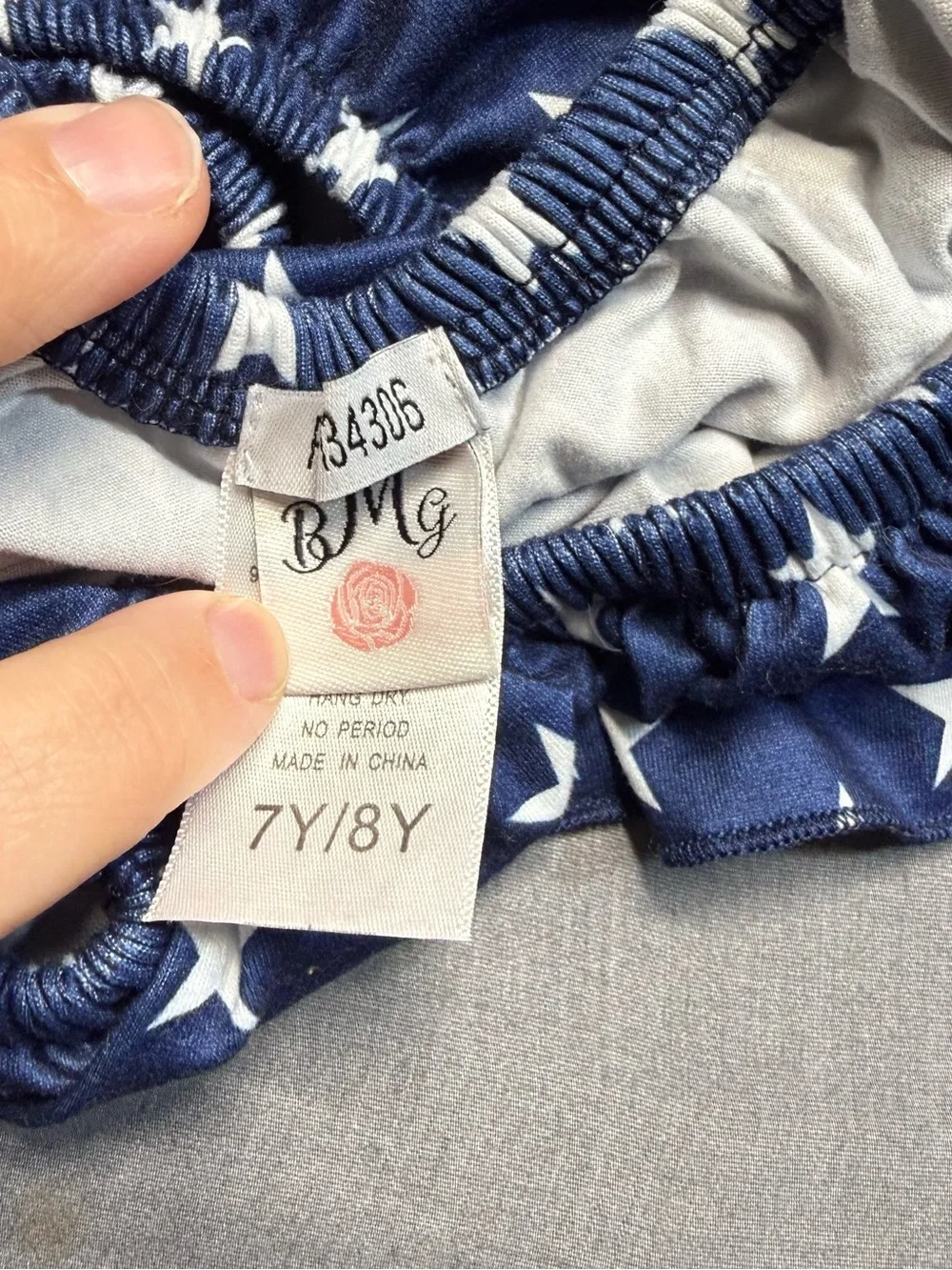 Girls Navy Star Ruffle Tank Top - Mia Belle Girls